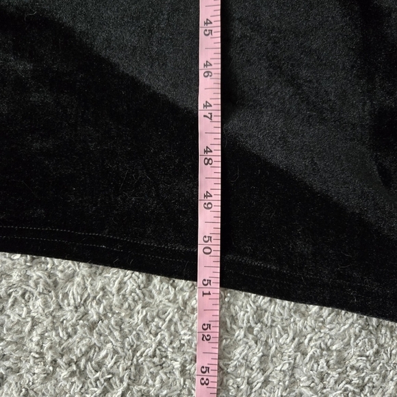 BLANK Black Asymmetrical Velour Jumper Dress. Size Large. New. - Picture 6 of 9